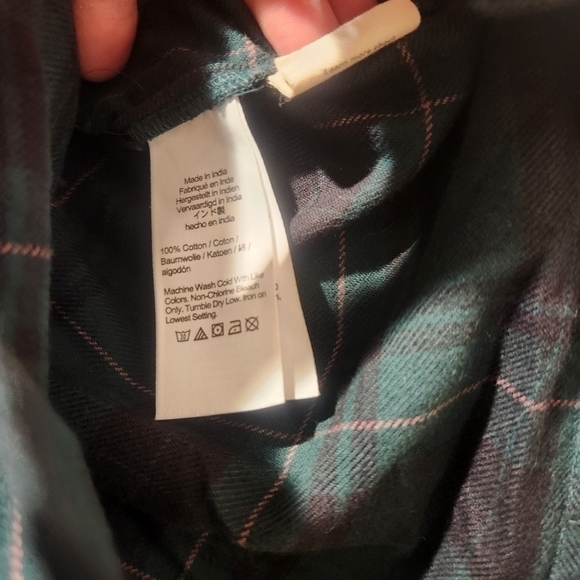 Madewell  Westlake Flannel Shirt in Green Deveny Plaid size small - Picture 5 of 7